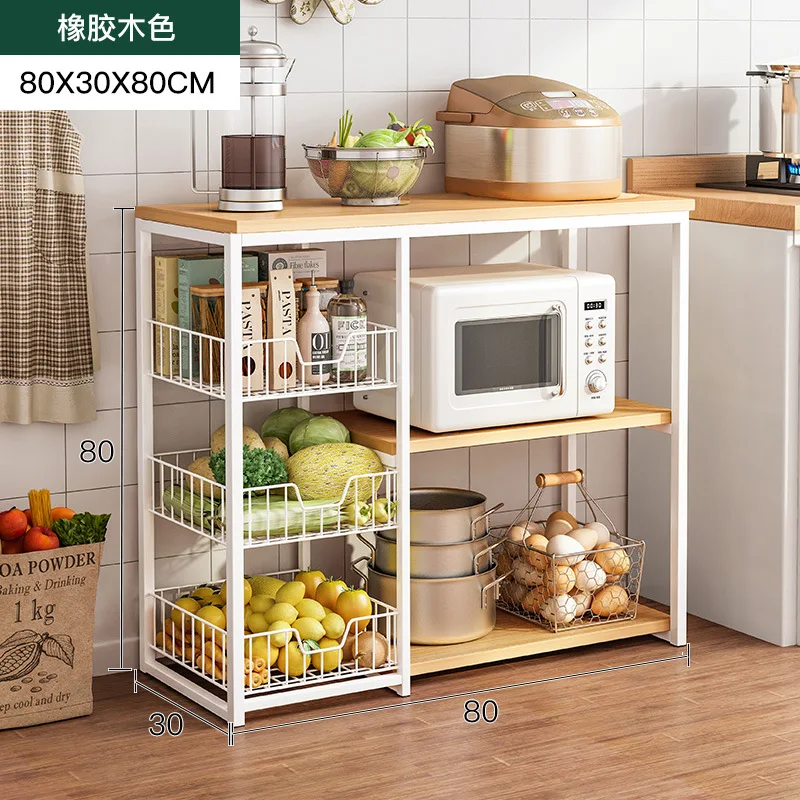 household thick steel frame kitchen storage shelf rack standing iron metal space saving stool