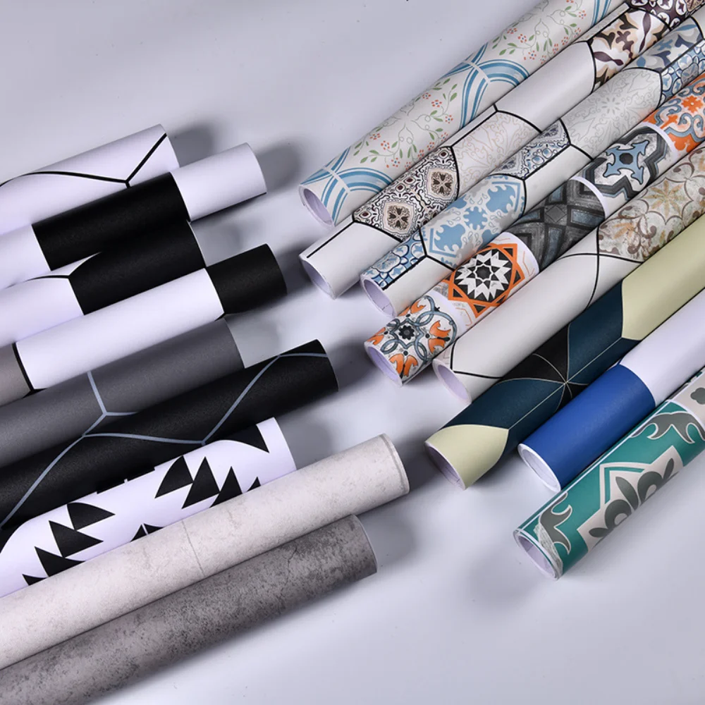 Waterproof Tile Stickers Kitchen Non-slip Thickened Balcony Wallpaper Self-adhesive Wear-resistant