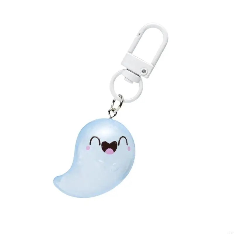  Blue Spirit Keychain Set with Translucent Charms and Opening Clips for Keychains, Bag Zippers, or Phone Lanyards, 5Pcs
