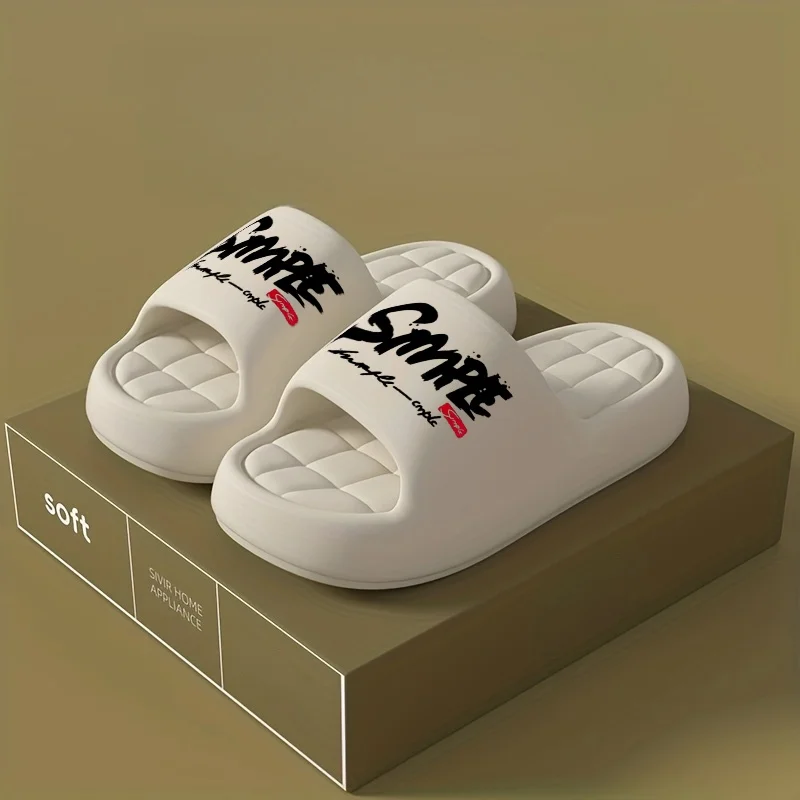 New Printed Comfortable Eva Thick-Soled Fashion Trendy Slippers for Men and Women Couples, Versatile Casual Slippers for Home, Outdoor, and Daily Commuting