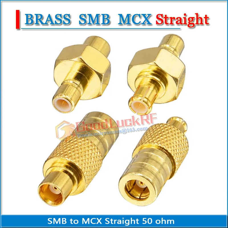 MCX أنثى إلى SMB أنثى مستقيم SMB أنثى إلى MCX أنثى النحاس مطلية بالذهب 50ohm RF موصل محولات المقبس