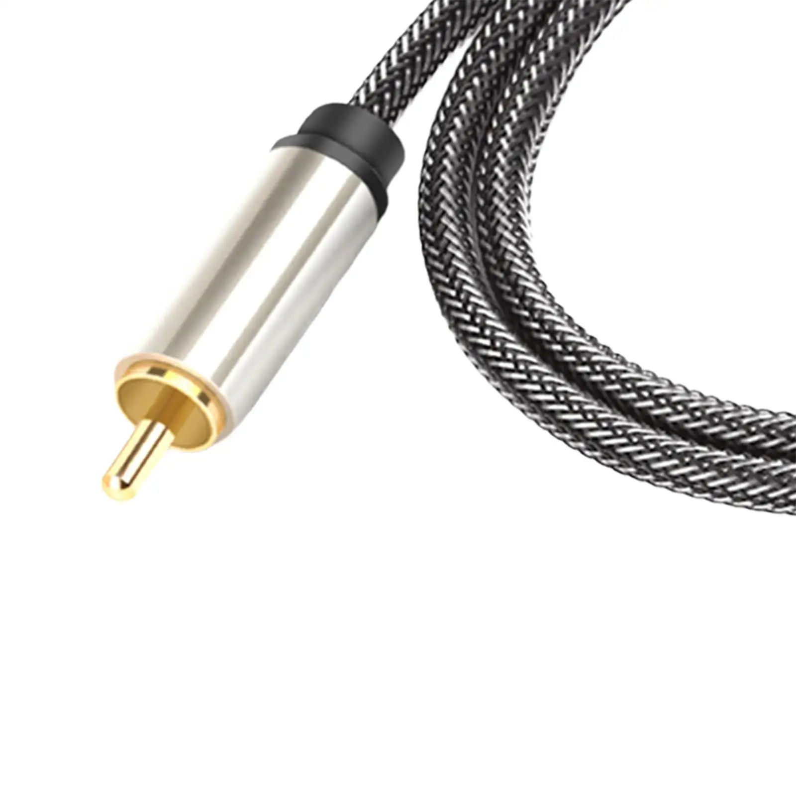 High End RCA to RCA Stereo Audio Cable SPDIF Hifi Braided Cord for Home Theater Speaker Amplifier HDTV