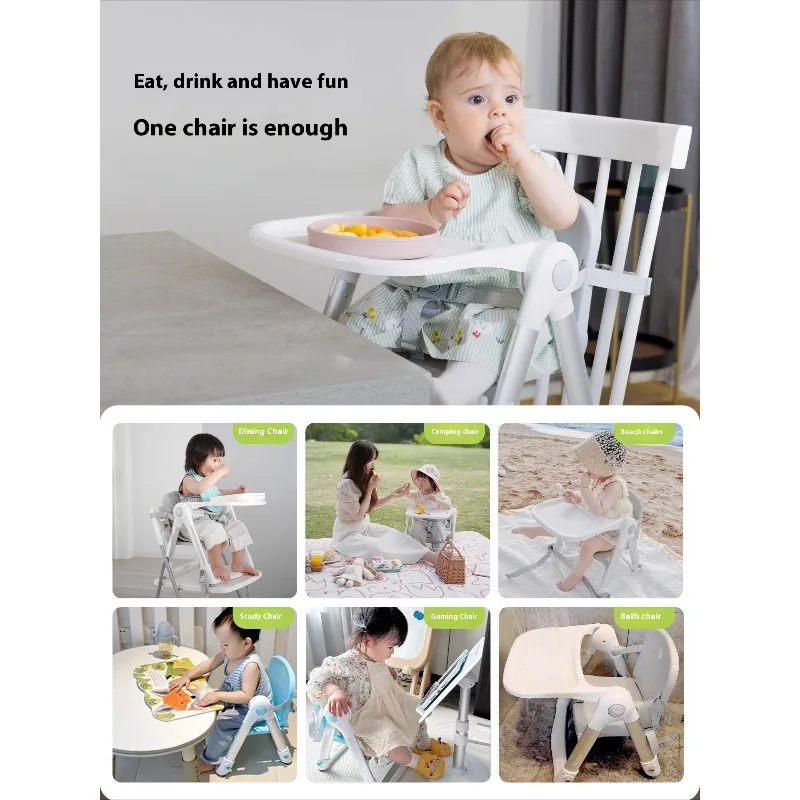 

Портативный складной детский стульчик для дома, путешествий и кемпинга — легкое детское обеденное сиденье