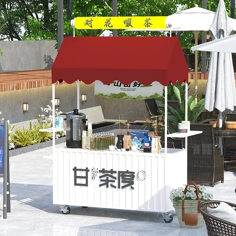 

Hot salesMarket wrought iron flower car, truck, stall , night market, outdoor snack trolley