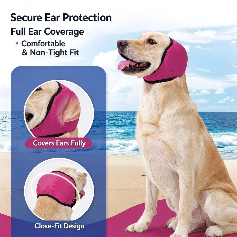 1Pc Adjustable Dog Ear Muffs Noise Reduction Comfortable Quiet Headgear Soothing Head Wrap for Bathing Grooming Thunder