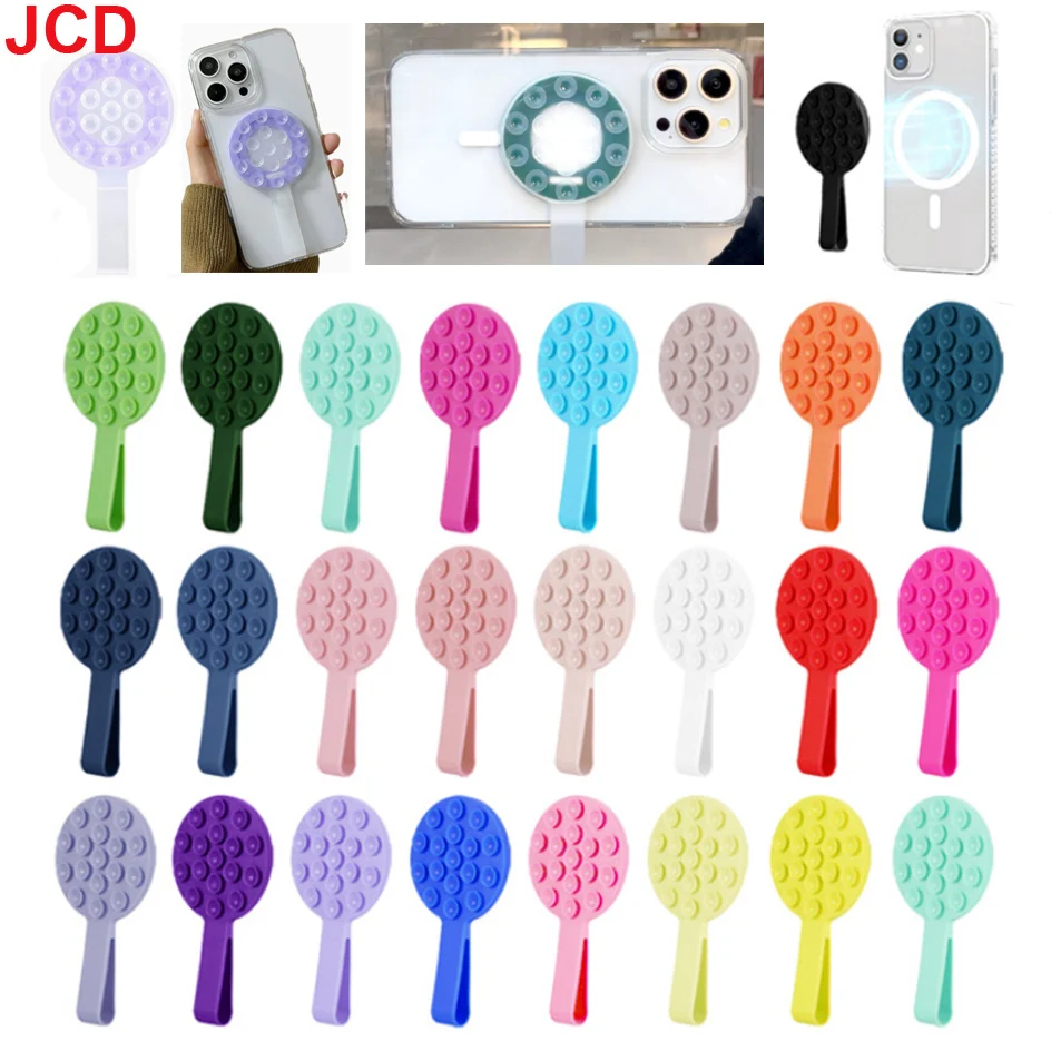 

JCD 1pcs For Magsafe Universal Multi Functional Magnetic Phone Holder with Silicone Suction Cup Portable Handheld Person Stand