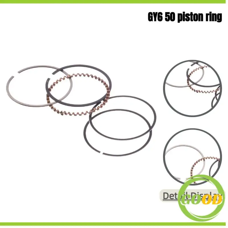 

GK5 DY90 GY6-50 Motorcycle Piston Ring Set for Scooter Engines: STD & Modified Sets Compatible with JH70