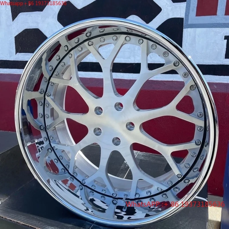 LZT-286 2-piece Drea Brushed Face Chrome Deep Lips 20 22 24 Inch Forged Aluminum Wheels for CAPRICE CUTLASS IMPALA MONTE CARLO