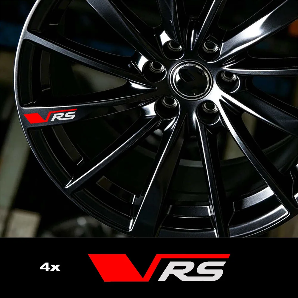 4pcs VRS Car Wheel stickers For Kamiq Octavia Kodiaq Rapid Superb Fabia Karoq Scala 1 2 3 a5 a7 RS MK1 MK2 MK3