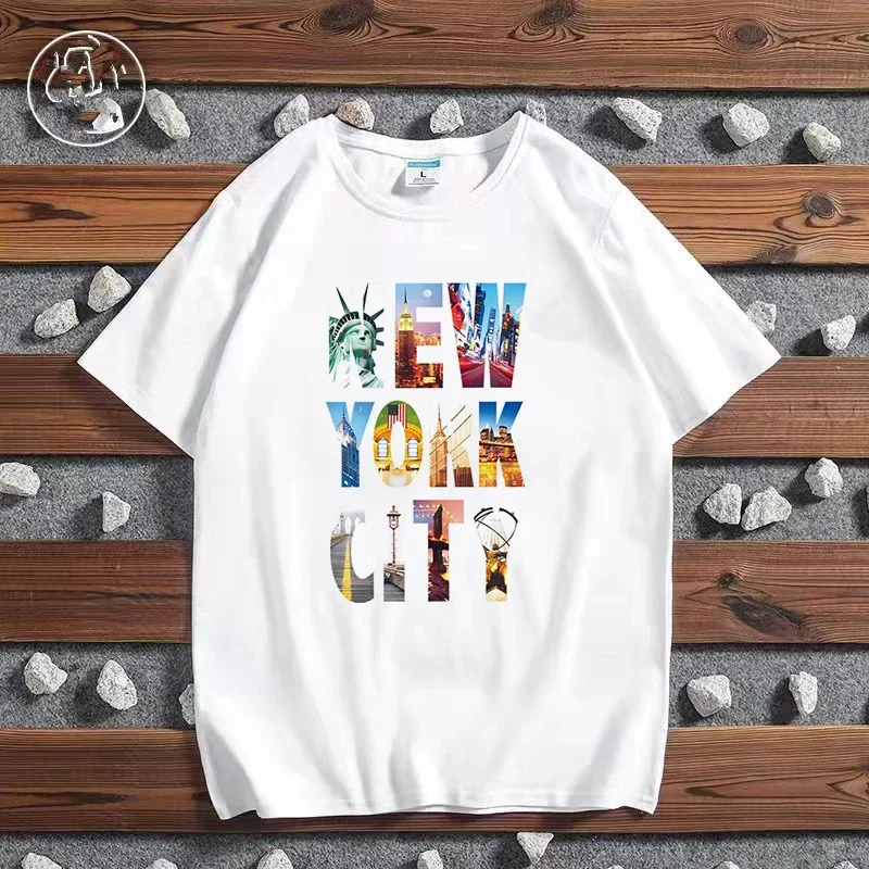 Fashion City Printed T-shirt Paris London New York Tokyo Graphic T Shirts Both men and women Y2k Slight New in Tops and T-shirts