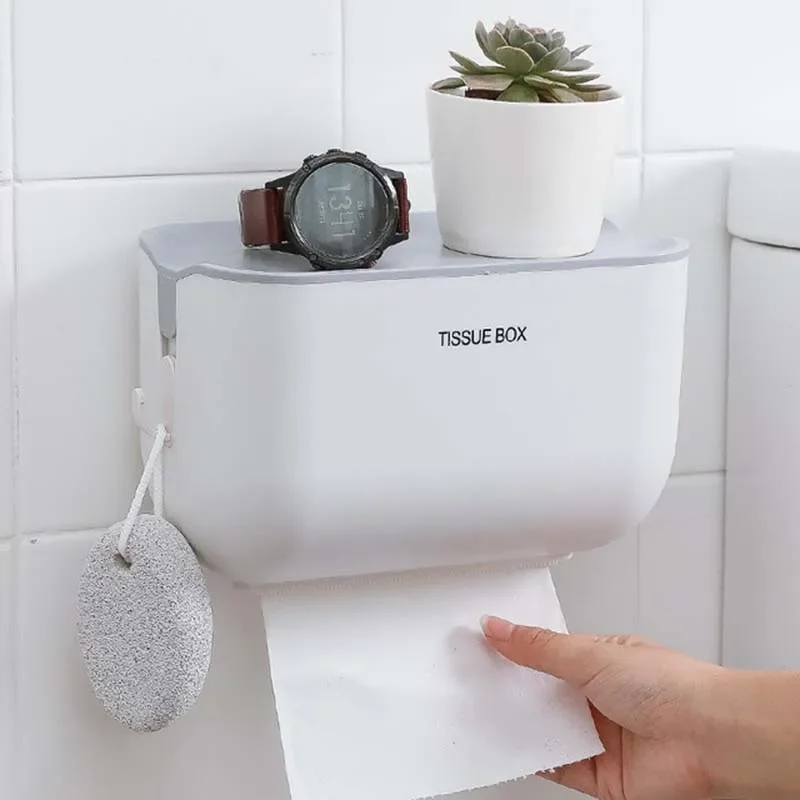 Wall Mounted Toilet Paper Holder Stand Waterproof Paper Towel Dispenser Holder Tissue Box Toilet Roll Holder For Toilet Paper