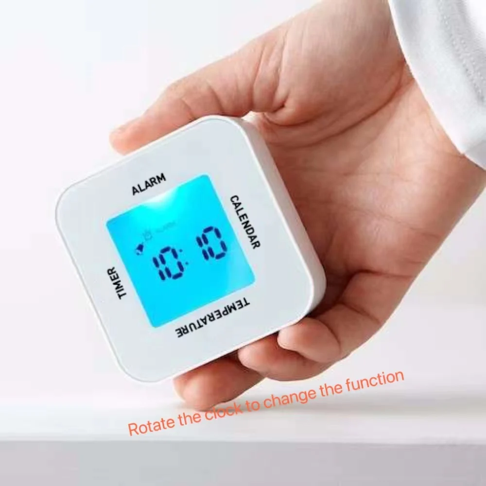 Digital Table Alarm Clock For Bedroom With Temperature Calendar Electronic  LCD Count Down Timer Desk Watch  Battery Powered