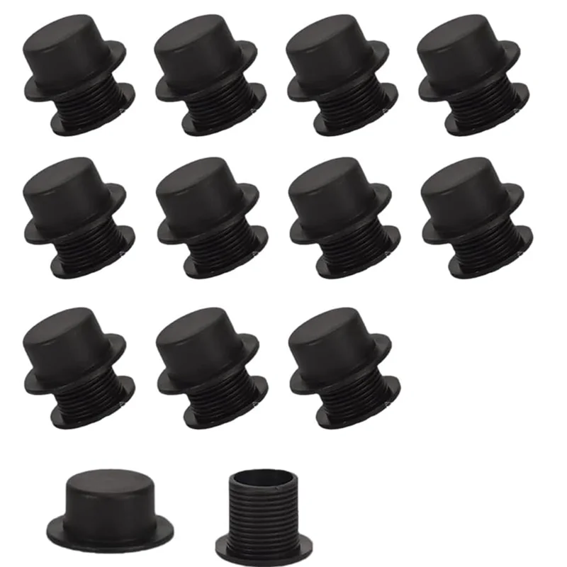 12 Sets Screw Rivets Replacement for Beach Tote Bag Handles Straps Buttons Large Rubber Beach Bags (Black)