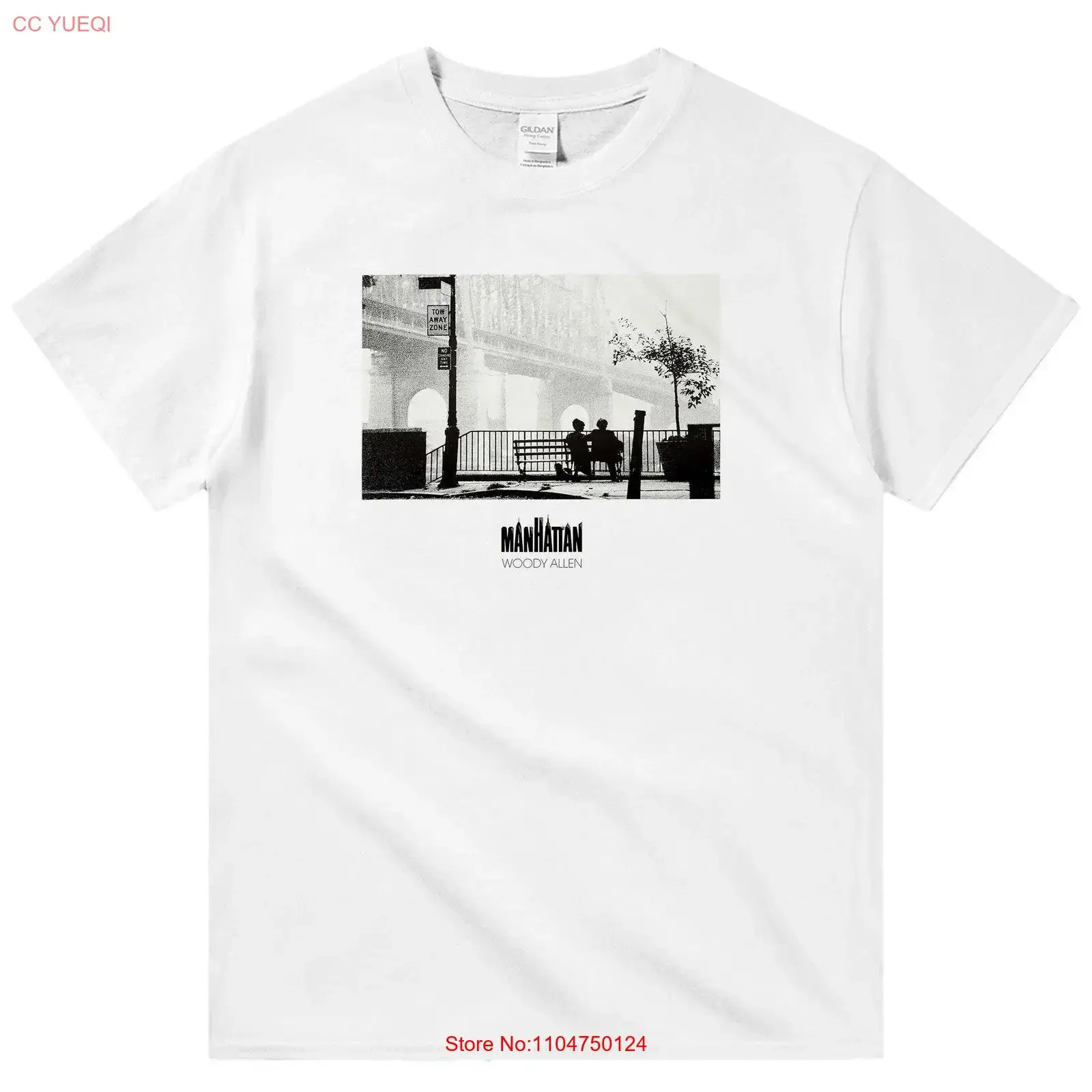 Camiseta Retro de la Película Manhattan Woody Allen 1979 HQ, Cuello Redondo, Estilo Vintage Lavado, Transpirable y Elegante