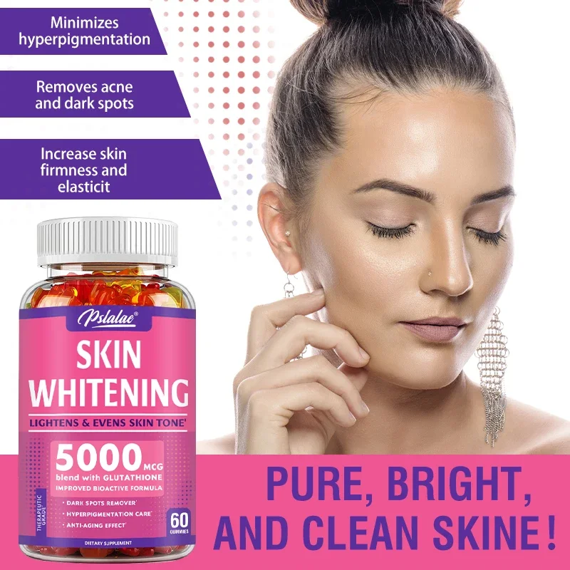 

Premium Glutathione Whitening Gummies - 5000 Mg for Skin Care, Liver Support and Immune System