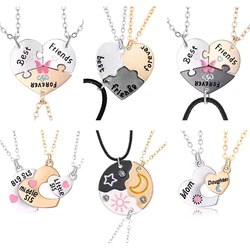 2/3pcs Friendship Necklaces for Women Girls Kawaii Best Friends Mom Daughter Pendant Chain BFF Jewelry Accessories Gifts 2025