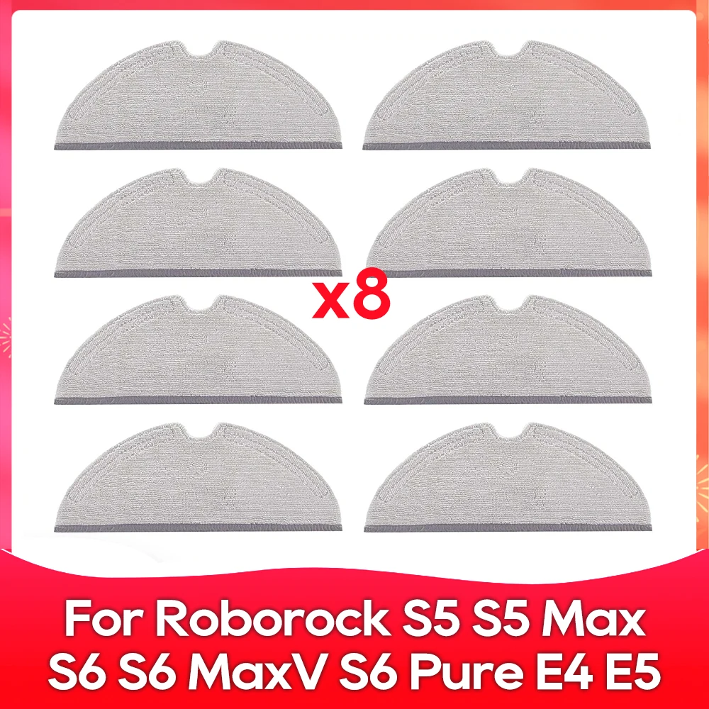Kompatibel für ( Roborock S5, S5 Max, S6 MaxV, S6 Pure, E4, E5, S51, S52, S55 ) Walze Seitenbürste Filter Wischmopp Zubehör Teil