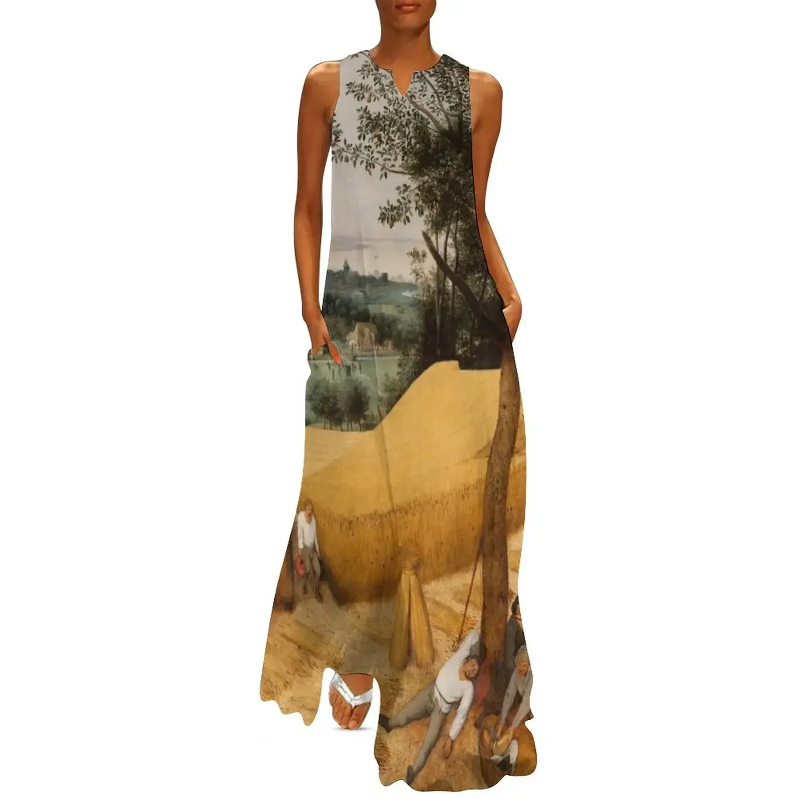 

The Harvesters - Pieter Bruegel the Elder Long Dress women's dresses luxury dresses ladies 2025 summer Beachwear Dress