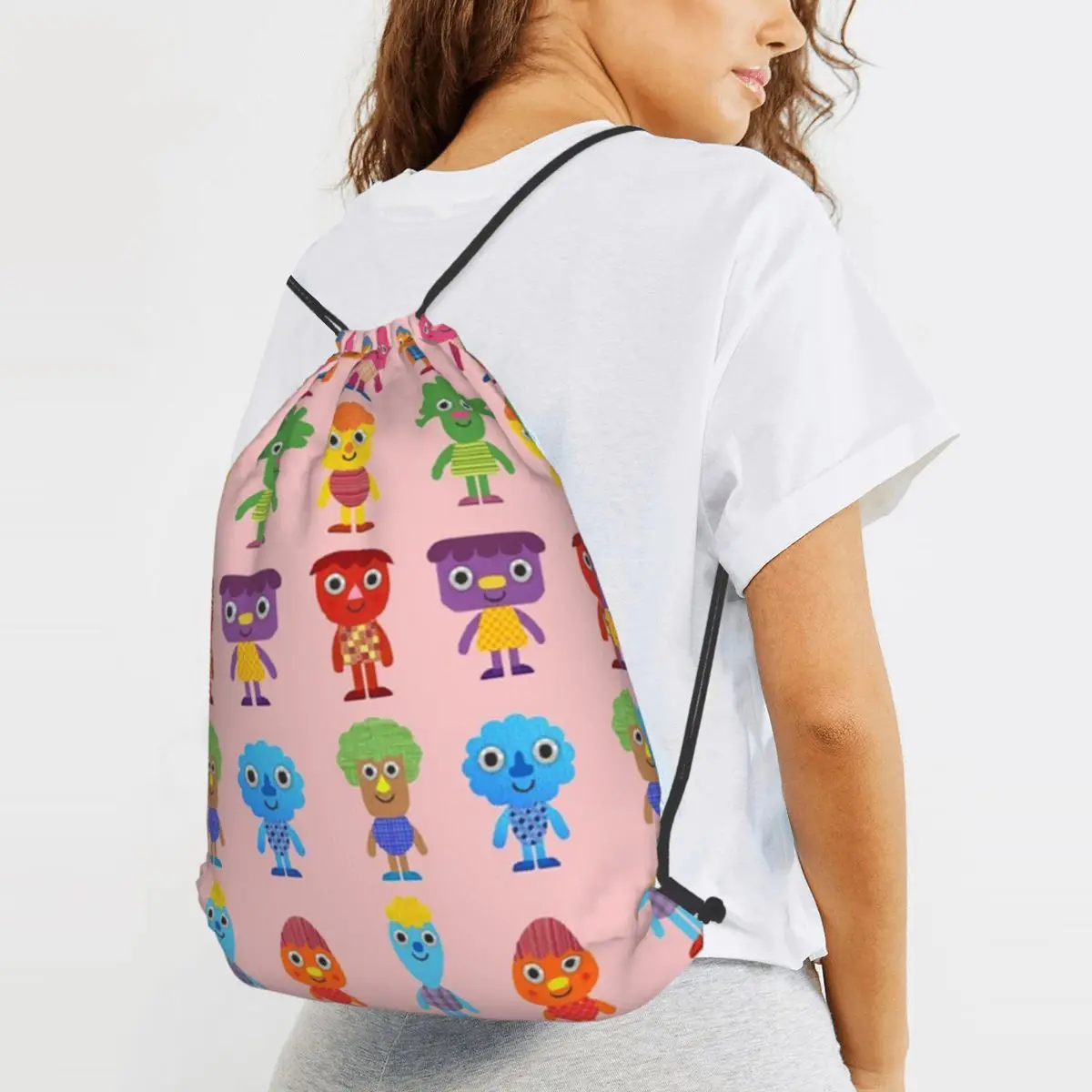 Noodle And Pals Backpacks Fashion Drawstring Bags Sports Bag Book Bags for Travel School