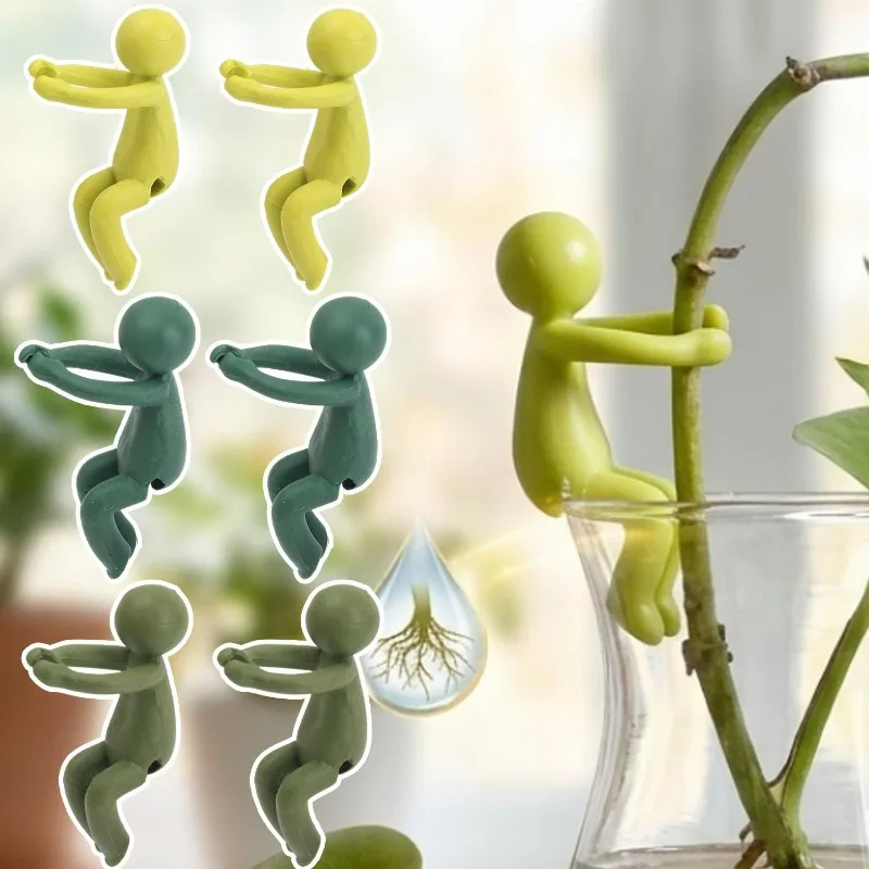 Colorful Plastic Plant Stand Greenhouse Arrangement Fixed Rod Humanoid Hydroponic Flower Vine Climbing Bracket Supports
