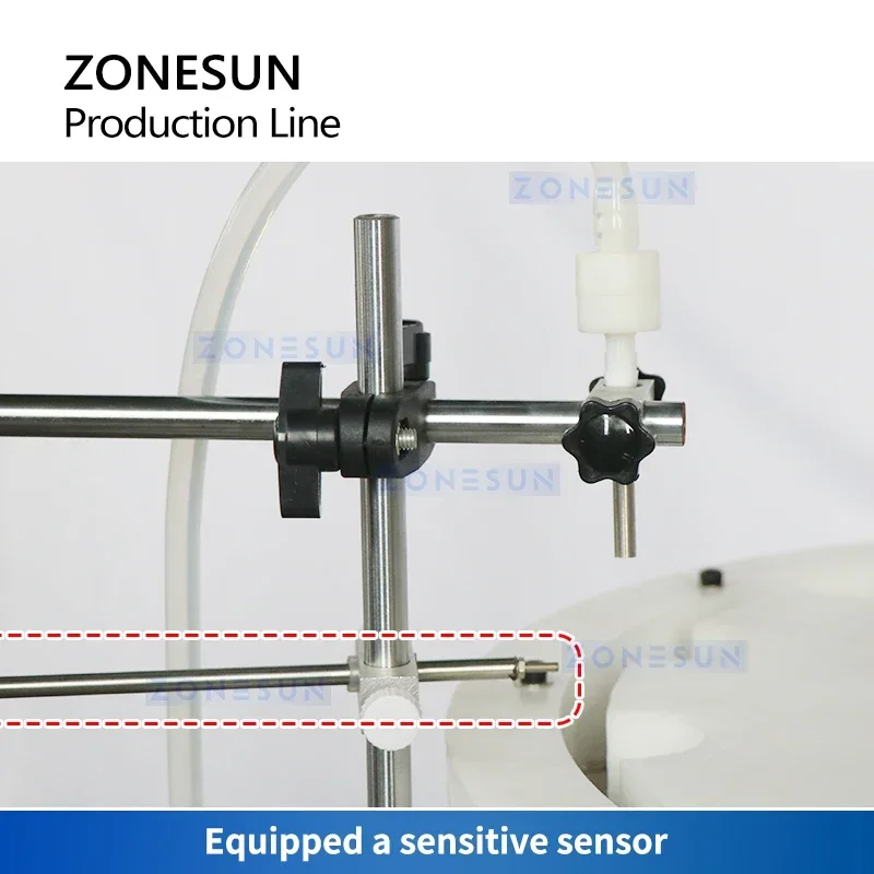 Zonesun máquina automática de embalagem de líquidos, frasco de óleo essencial, gotas para os olhos, equipamento de enchimento e tampagem de mesa ZS-AFCL1
