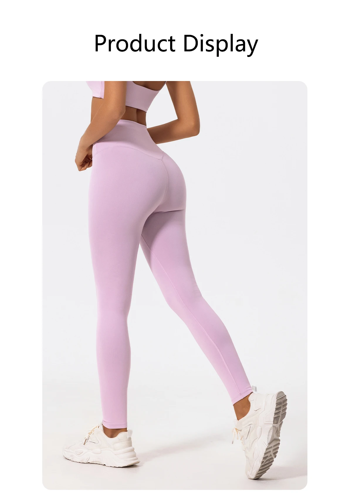 Hearuisavy Cross Taille Workout Leggings Frau Weiche Yoga Hosen Lauf Gym Enge Hosen Push-Up Hohe Taille Sport Leggings Frauen – Detail 1