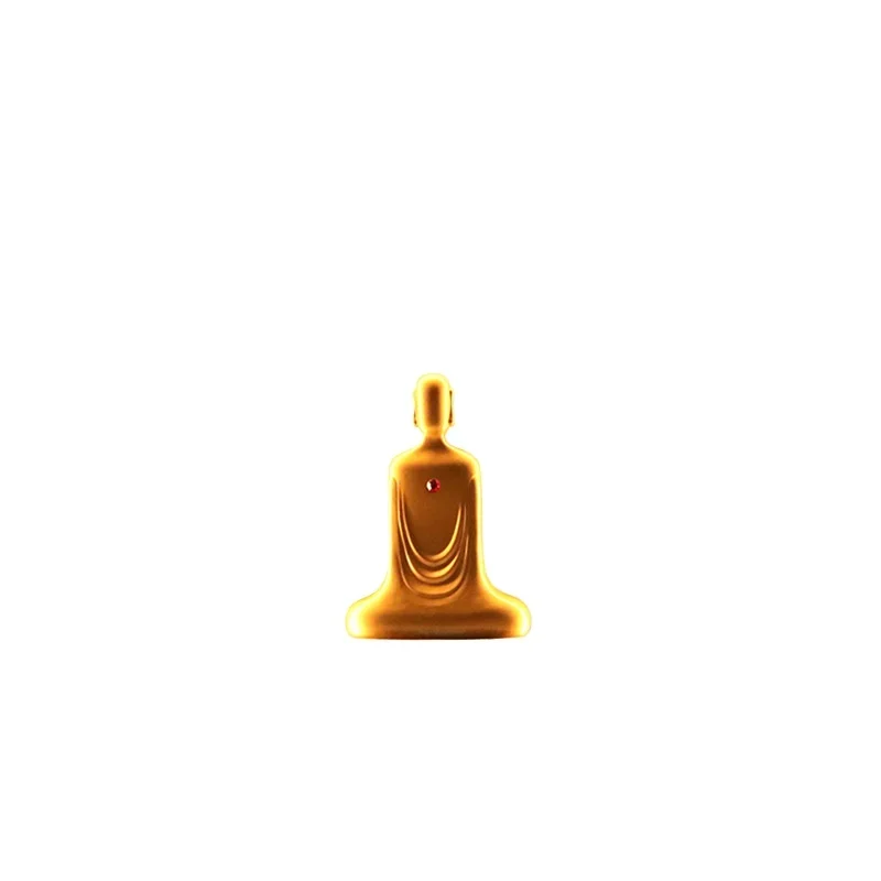 

Magnetic levitation gold-plated faceless Buddha statue rotating LED luminous ring table lamp