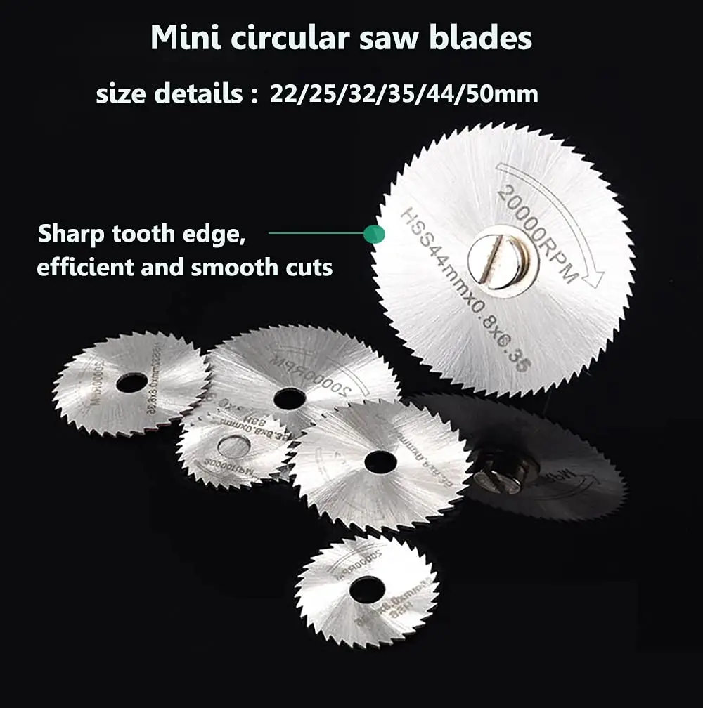 Set di ruote da taglio per utensile rotante lame per seghe circolari HSS dischi da taglio in resina 545 accessori per ruote da taglio diamantate disco da taglio