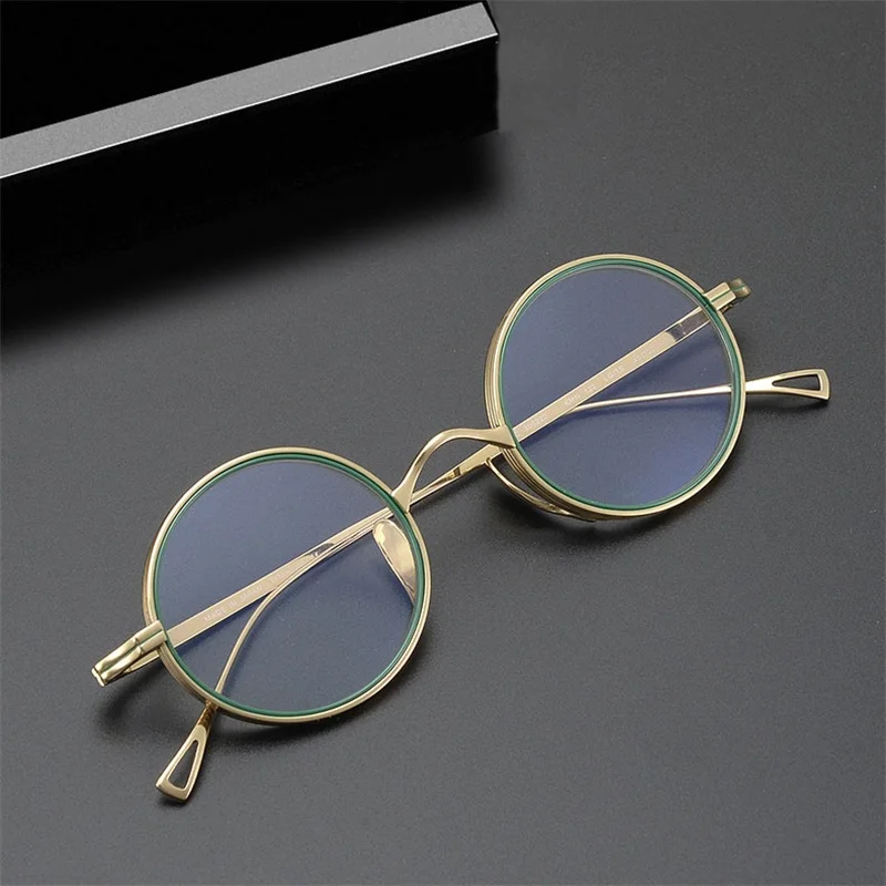 

Luxury Brand Designer Retro Round Titanium Frame Eyeglasses Women Vintage Myopia Reading Prescription Glasses Spectacles Frames