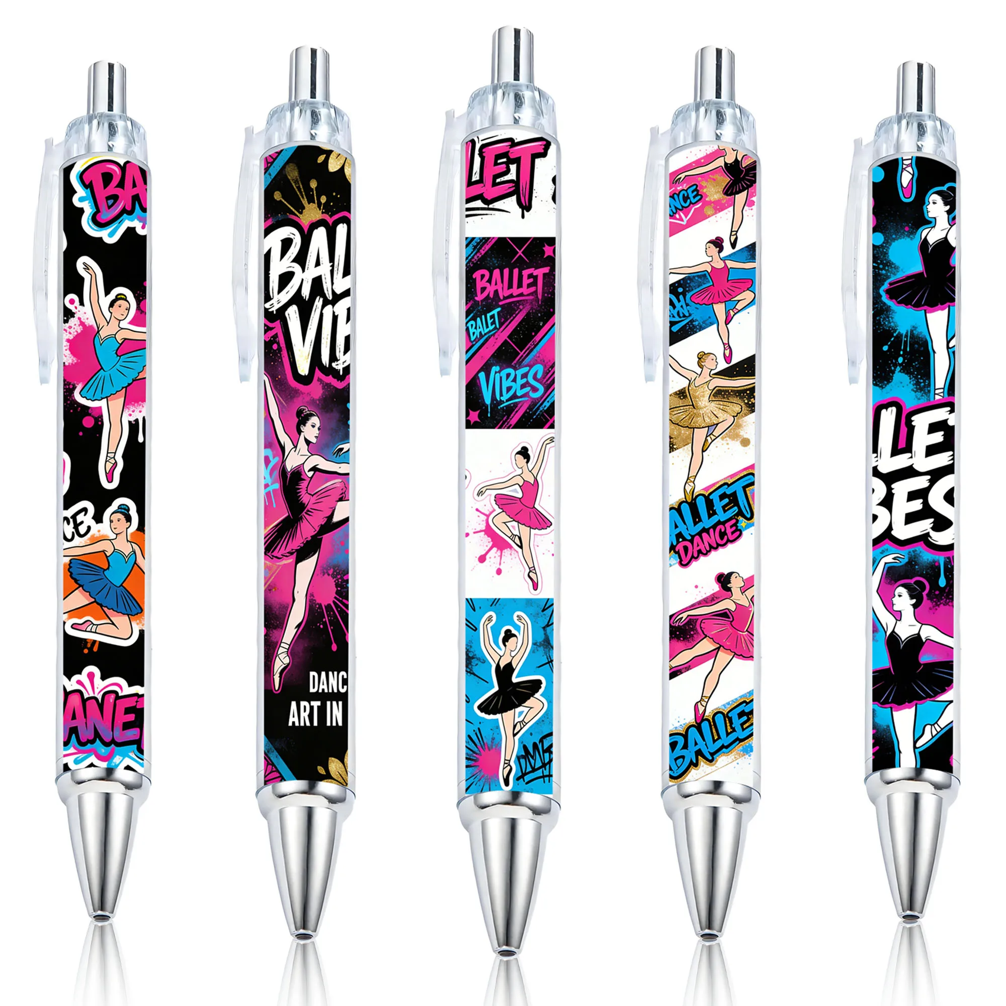 

Набор из 5 креативных шариковых ручек с балетной тематикой для студентов, для ежедневного письма, к началу учебного года