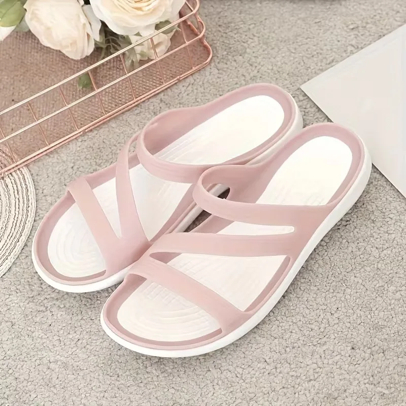 Women Z Strap Beach Slippers Soft EVA Anti Slip Sandals Indoor Outdoor Pool Walking Lightweight Quick Dry Water Shoes Summer