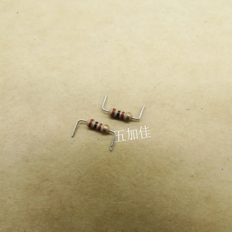 10-100pcs 1/4W 101J 1000 100R 5% four ring color ring resistor 2 * 6 copper pin shaped pin