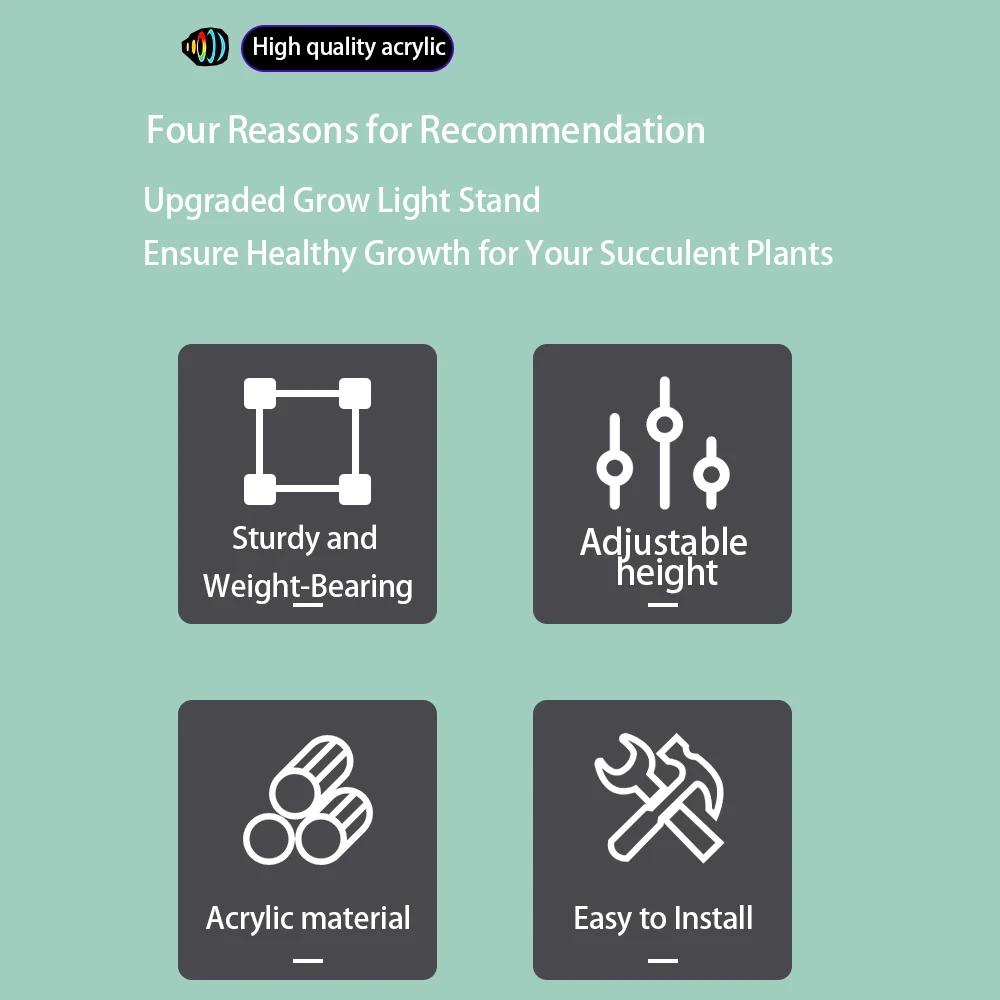 حامل إضاءة قابل للتعديل للارتفاع للعصارة، متوافق مع أنابيب T8/T20 (تصميم فردي/ثلاثة صفوف) #6