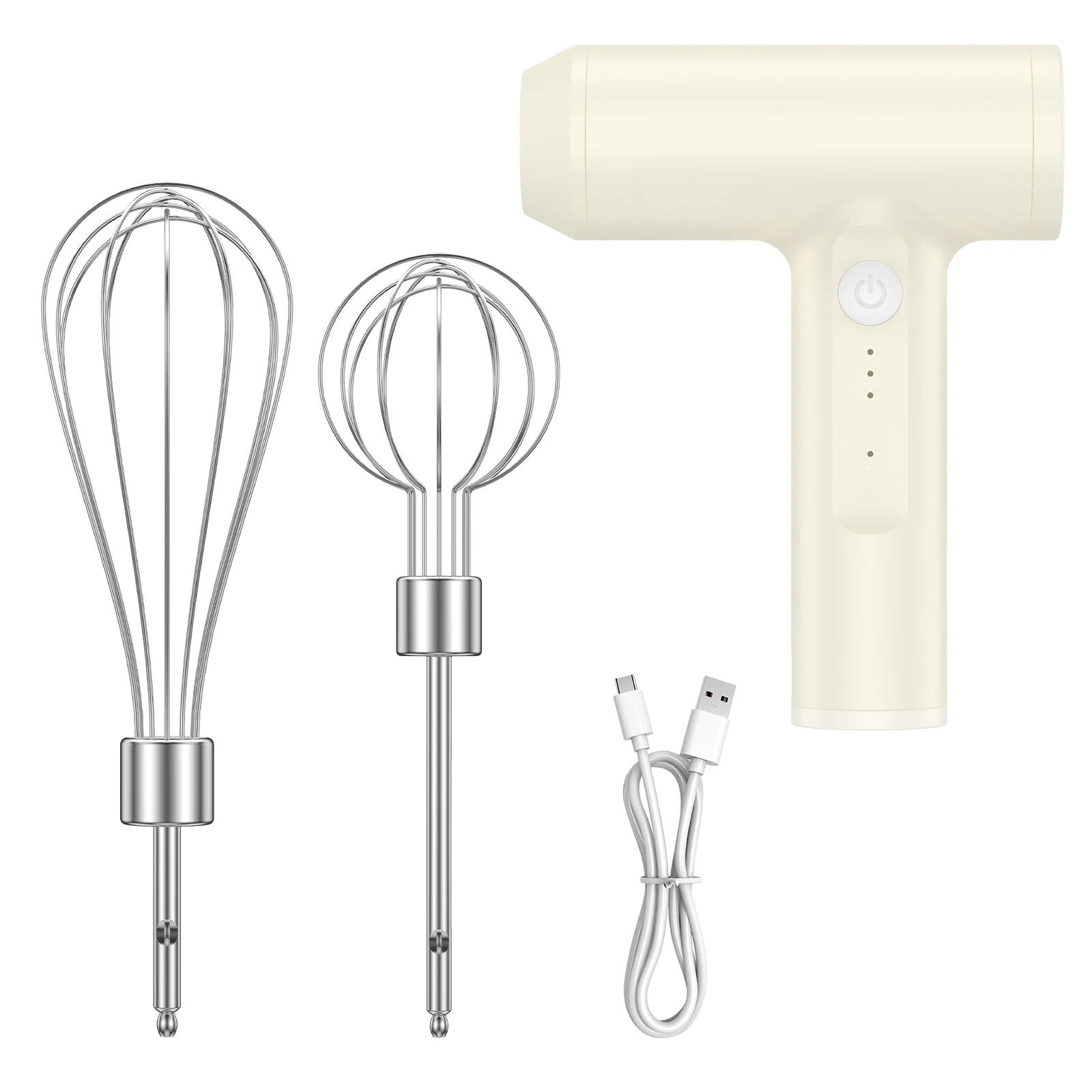 Portable Mixer Wireless Hand Blender with 3 Speeds High Power Dough Blender Egg Beater Cream Milk Frothers Kitchen Tools