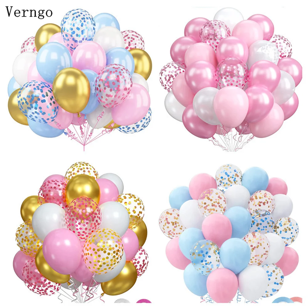 Verngo Green Skin Color Latex Balloons Baby Shower Wedding Decoration Metallic Gold Globos Birthday Party Supplies