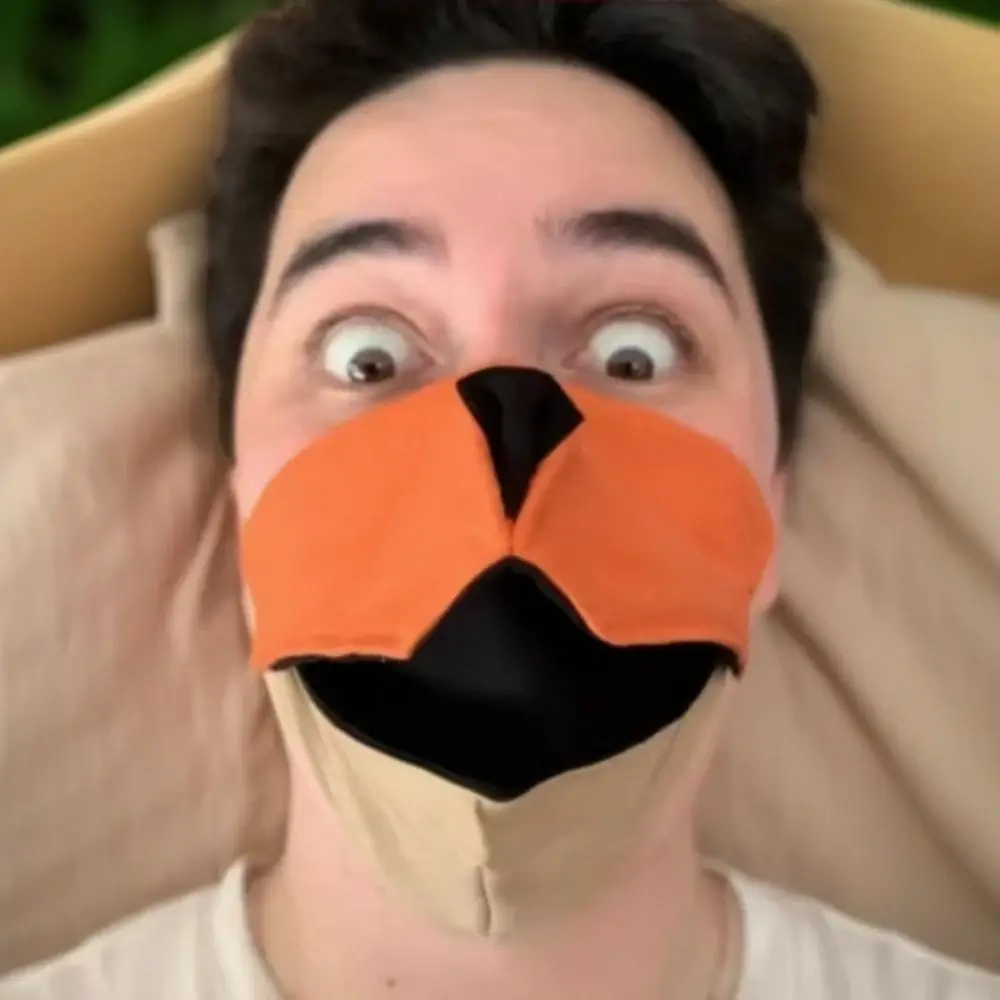 الإبداعية المنقولة 3D الحيوان قناع تنفس الجدة مضحك الحيوان الفم قناع يندبروف مريحة الطيور منقار غطاء الوجه هالوين