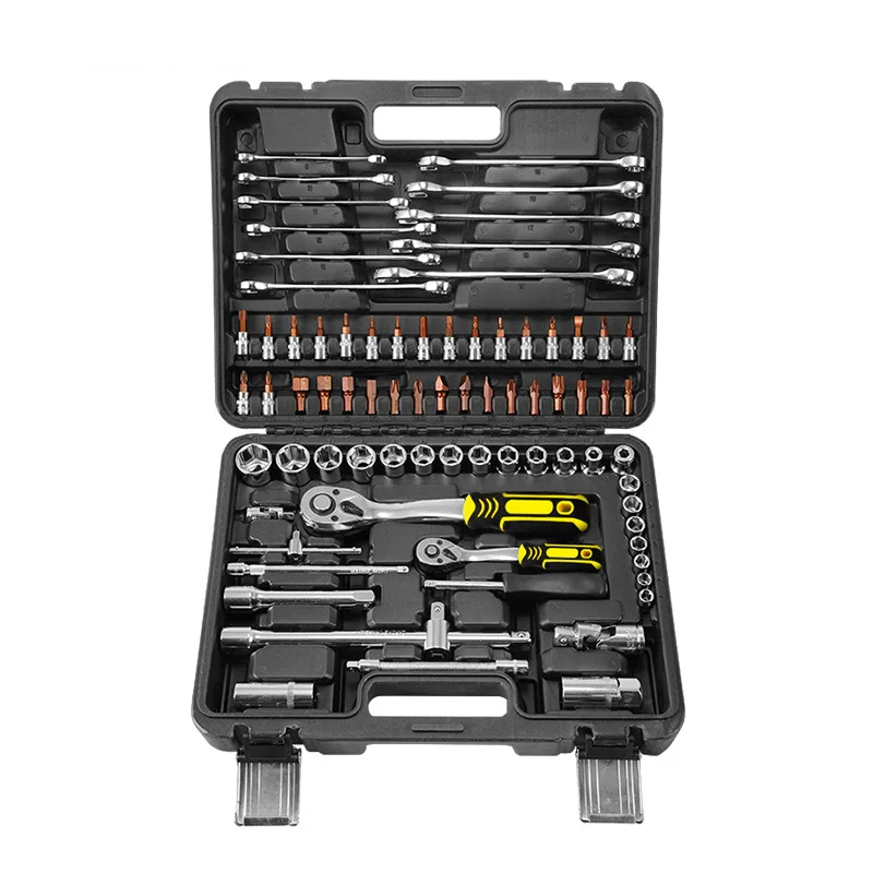 

Socket wrench 78-piece set, car and motorcycle maintenance hardware toolbox, ratchet wrench