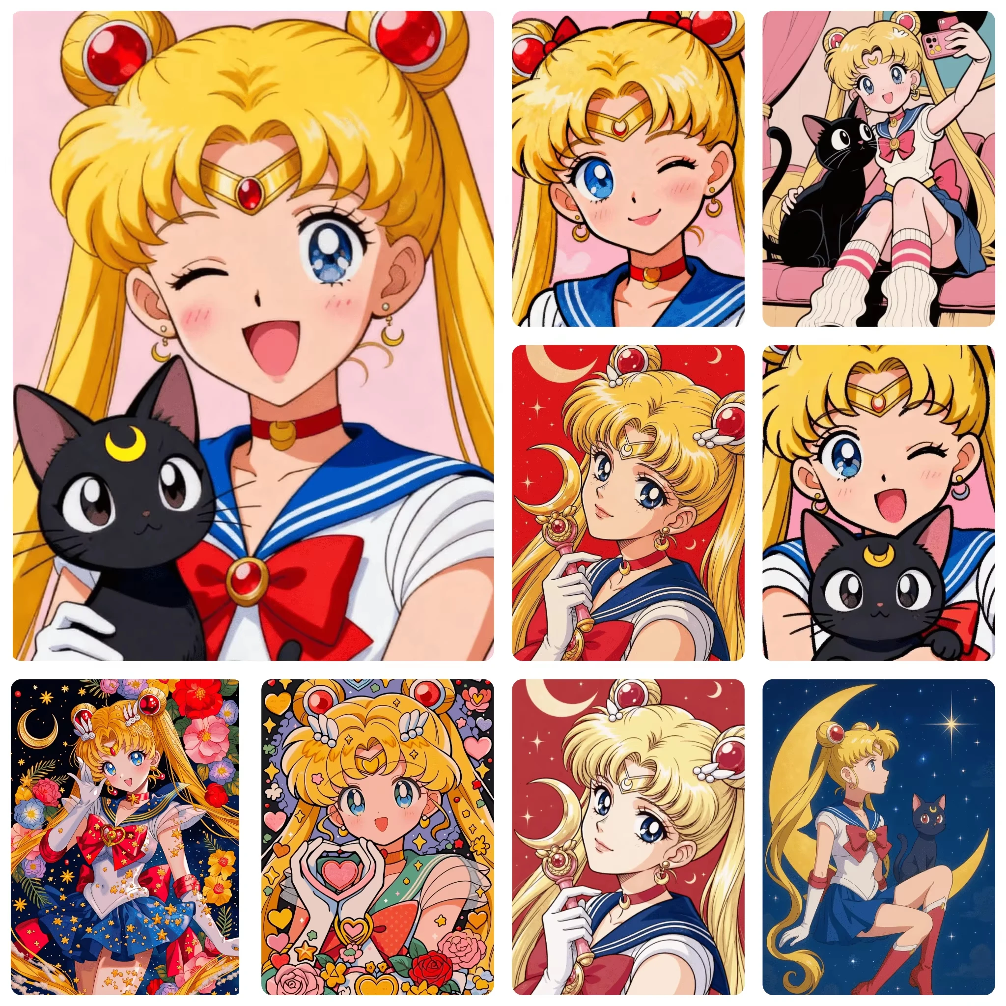 Acrylic Paint By Numbers Sailor Moon Classic Anime Art Oil Painting Package Art Picture For Bedroom Wall Adults Hand Painted