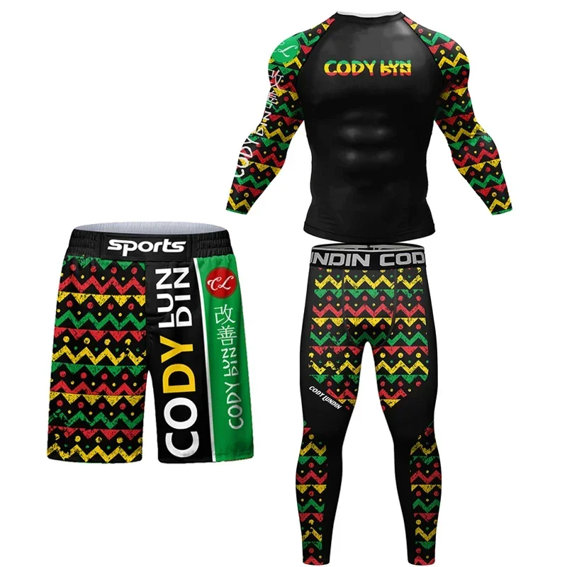 Ropa deportiva para hombre, ropa deportiva para gimnasio, MMA, Muay Thai, Jiu Jitsu, conjunto de boxeo, chándal, entrenamiento deportivo, culturismo, entrenamiento, Rashguard