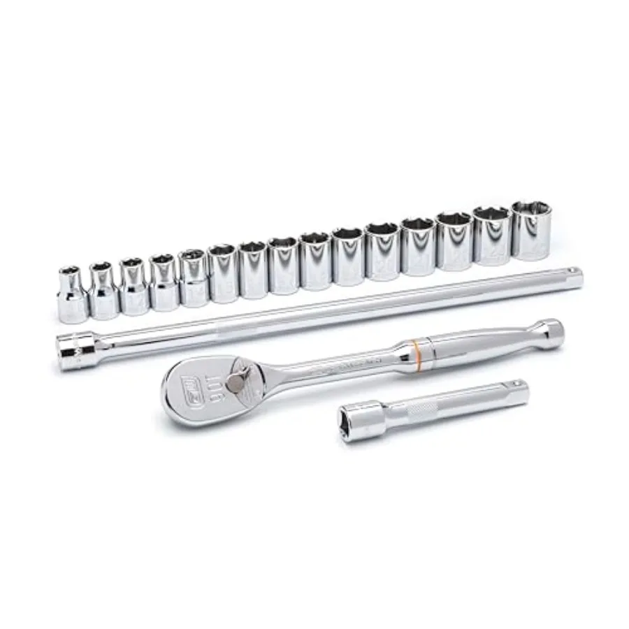 

18 Pc. 1/2" Drive 6 Pt. Standard Mechanics Tool Set Metric