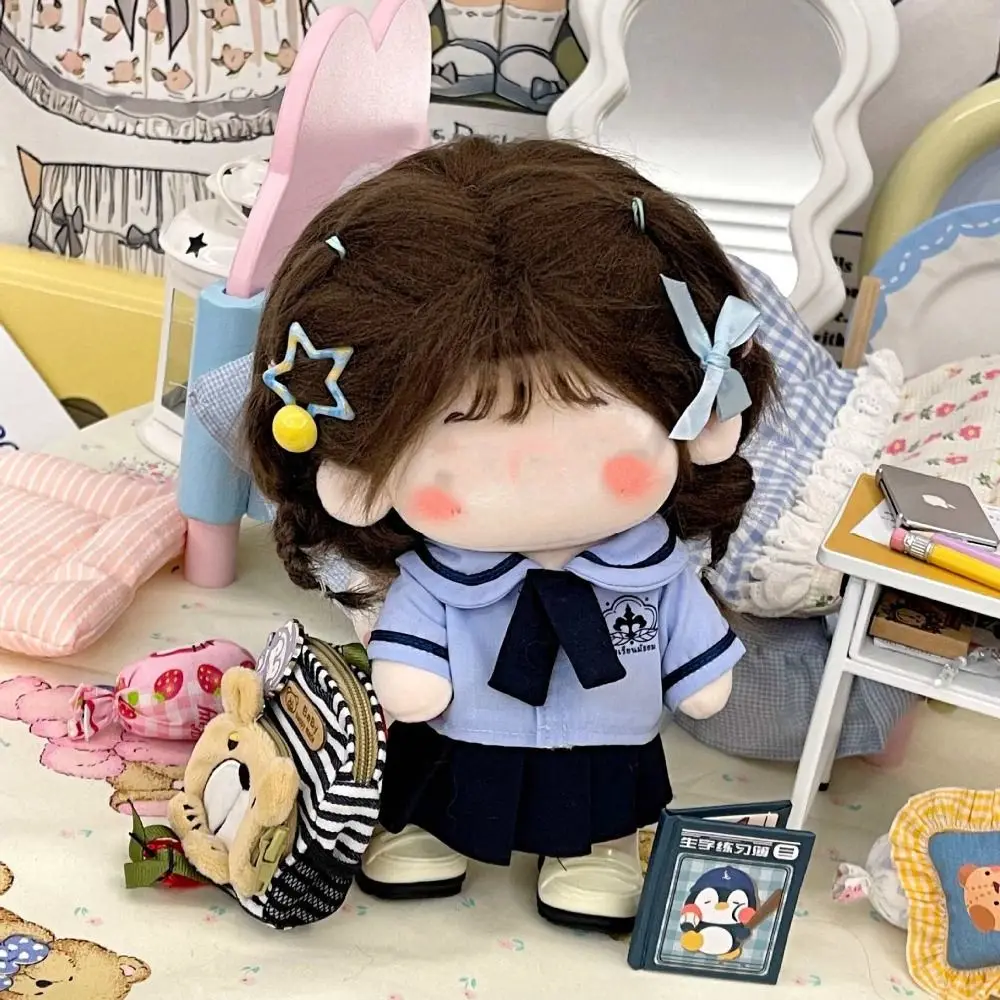 10 cm 20 cm vestiti per le bambole che cambiano il vestito gioco camicetta blu gonna vestito che gioca a casa foto prop camicia cravatta pantaloni set