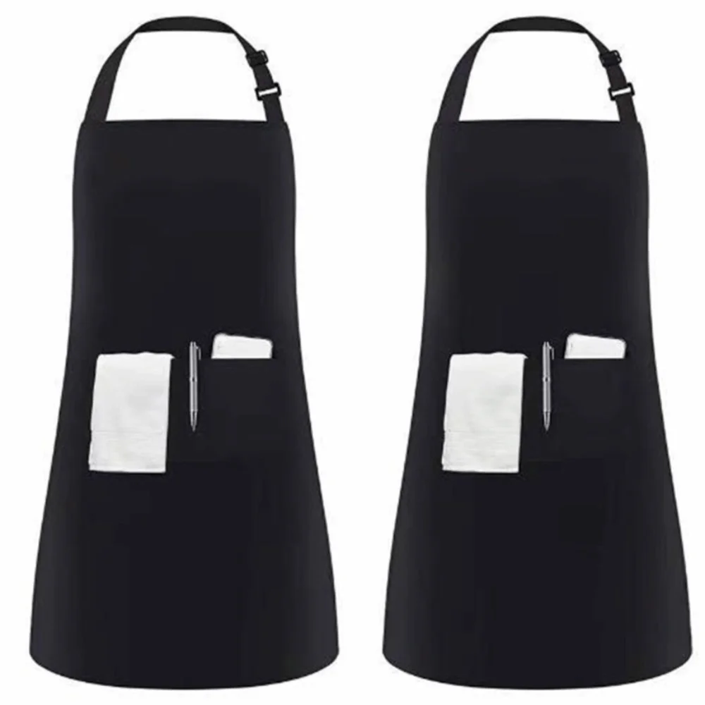 

Многофункциональный карманный фартук, маслостойкий, с подвесным воротником, бытовой водонепроницаемый фартук, регулируемая однотонная рабочая одежда унисекс