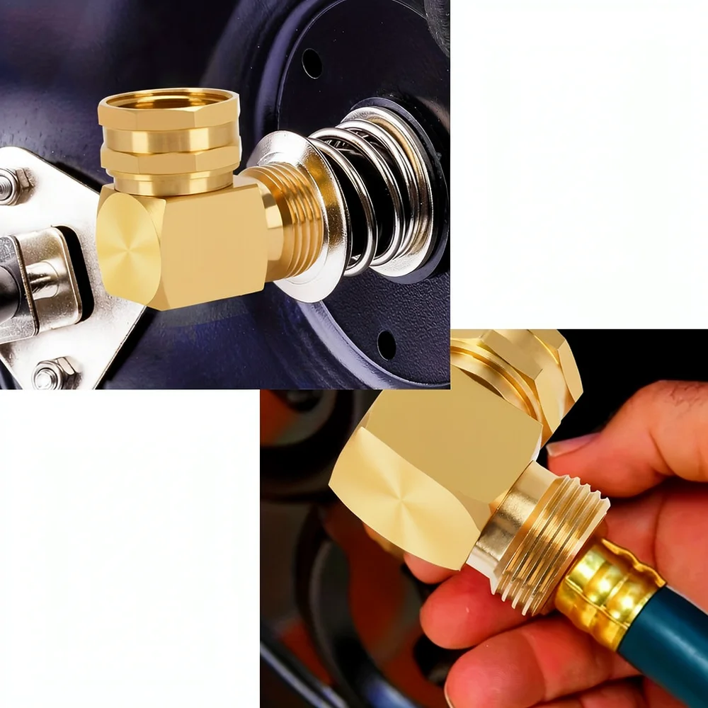 Solid Brass Garden Hose Swivel Elbow Connector 90 Degree Adapter NH3 4 Thread For Qicheng Irrigation Lawn Watering Tool