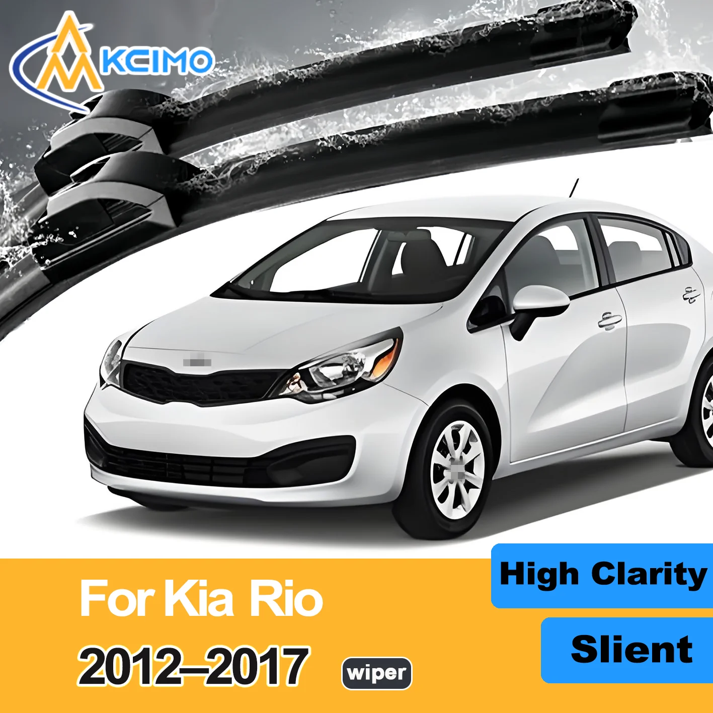 

2PCS New Front Windshield Wiper Blade for Kia Rio UB/QB 2012-2017 Kia Pride Front Windshield Auto Wipers Blade Accessories 2017