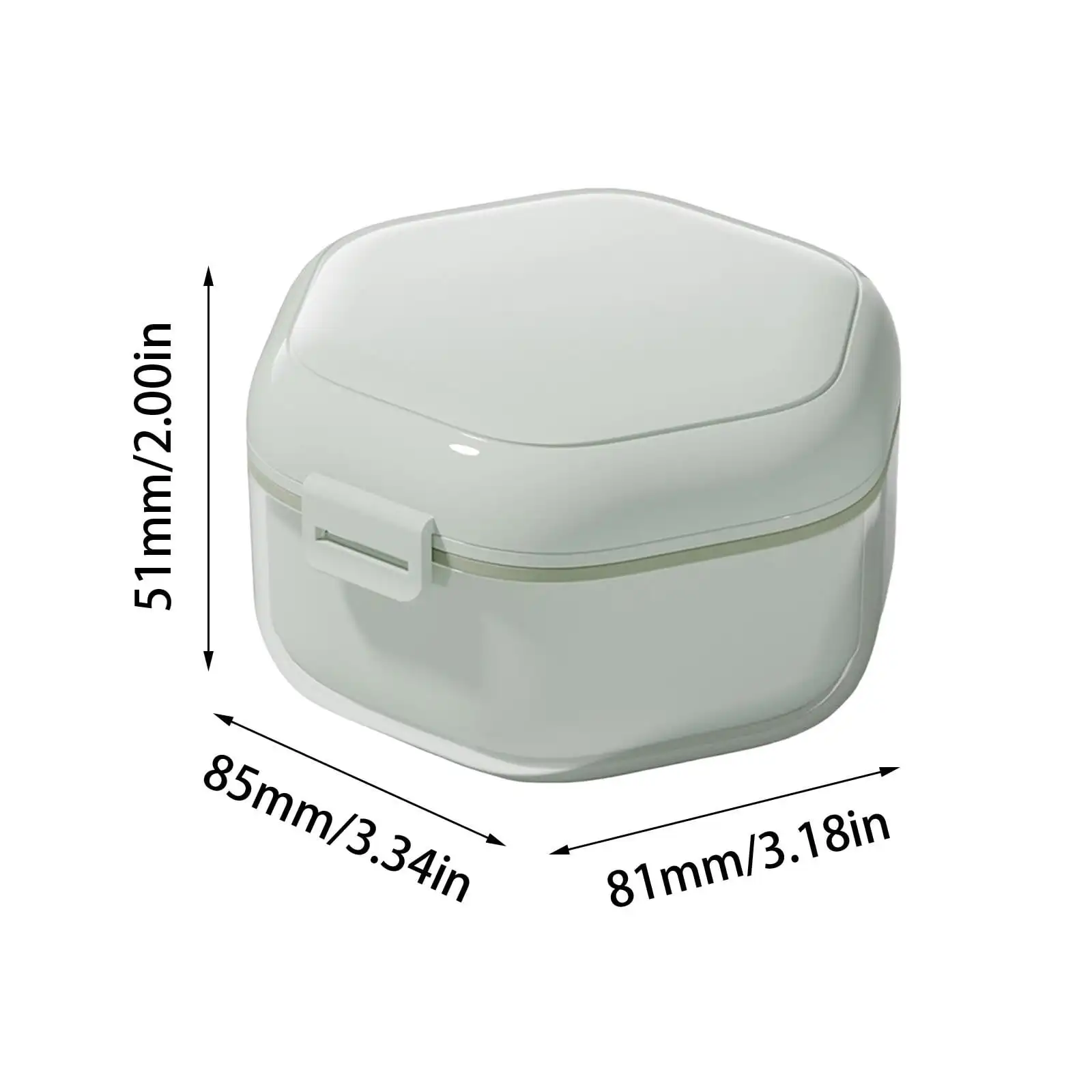 Multifunctional Braces And Dentures Storage And Cleaning Box With Large Storage Capacity Detachable Design Food-Grade Material