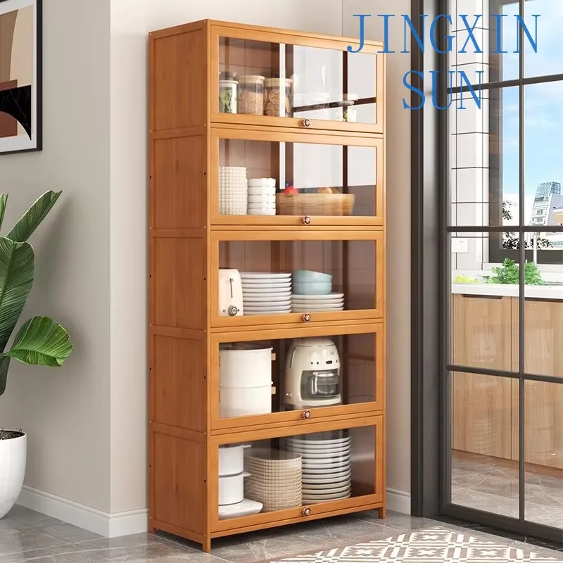 Kitchen side panel basement storage rack