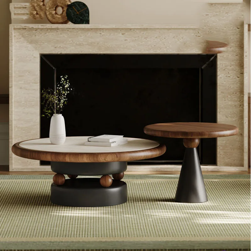 Modern Luxury Coffee Table Living Room Designer Simple Clear Round Unique Side Table Italian Aesthetic Meubles Home Furniture