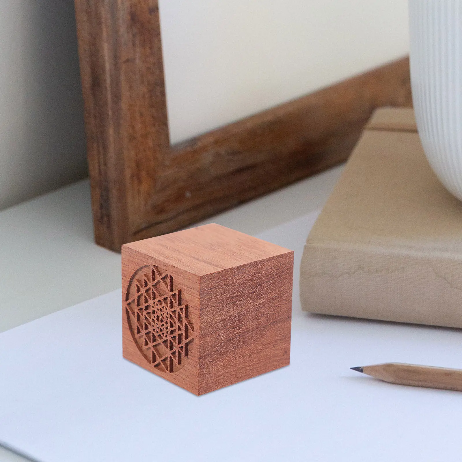 Handcrafted Wooden Essential Oil Diffuser Block Effective Fragrance Diffusion Versatile Aroma Diffuser for Home Office Car Use