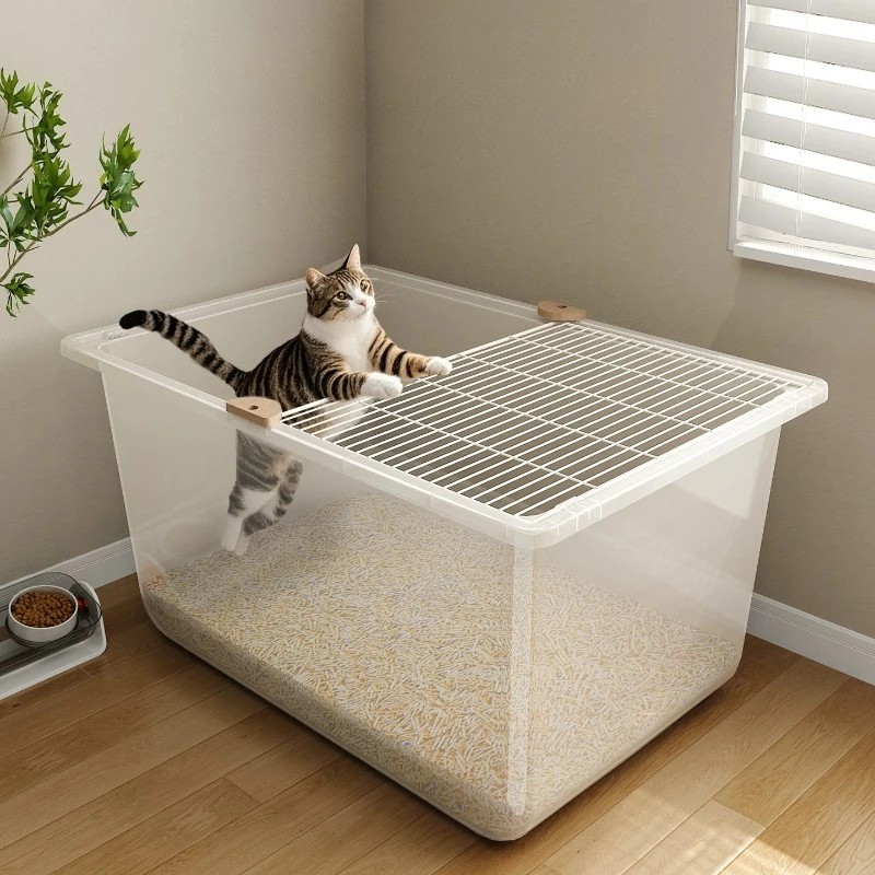 Hiding Closed Detachable Defecation Litter Box Luxury Extra Large Sandbox Litter Box With Hole Lettiera Gatto Household Items