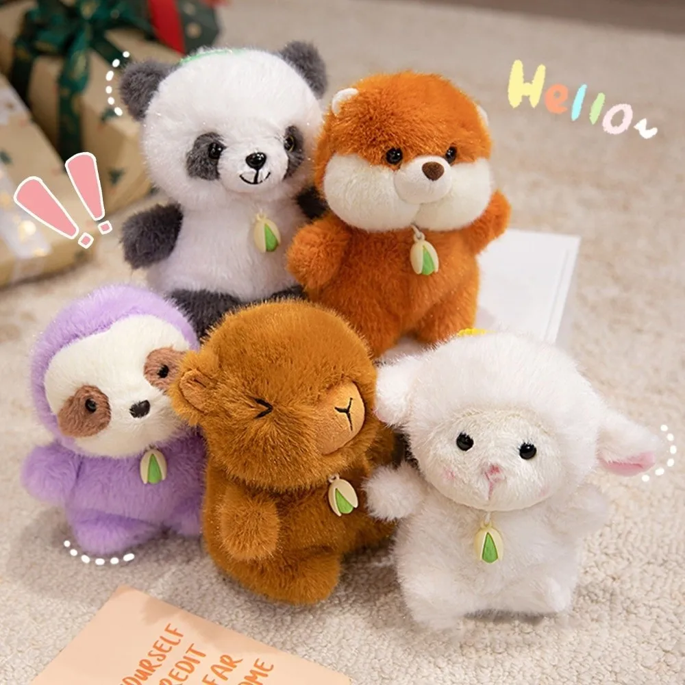 Colgante de muñeca Capyabra fragante, tuerca de pistacho, Animal de oveja, llavero de juguete de peluche, llavero de muñeco de peluche de Panda de dibujos animados esponjoso